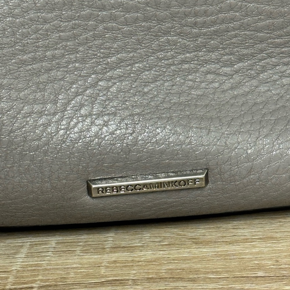 Rebecca Minkoff Medium Keith Grey Suede /Leather Satchel Handbag Shoulder Bag - Picture 13 of 16